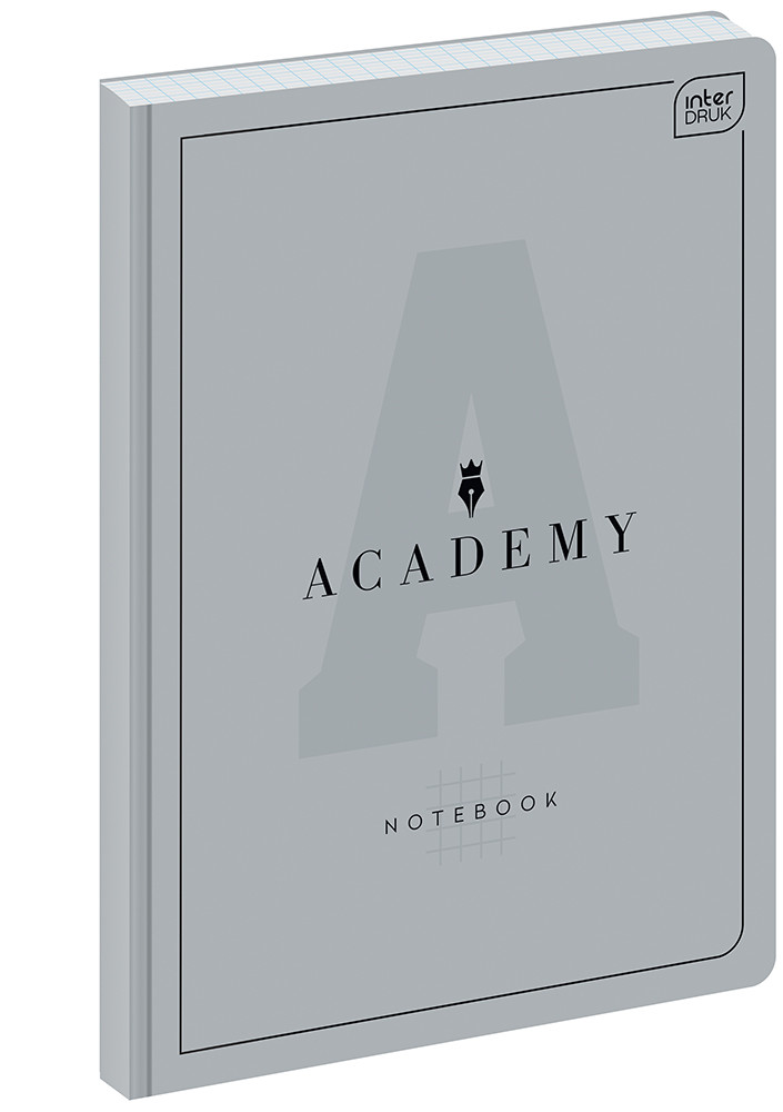 Brulion w kratkę A5, Academy, 96 kartek, Interdruk